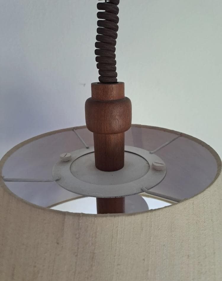 ★超レア3灯 Domus ランプ 70年代 ドムス チーク材 ペンダントライト