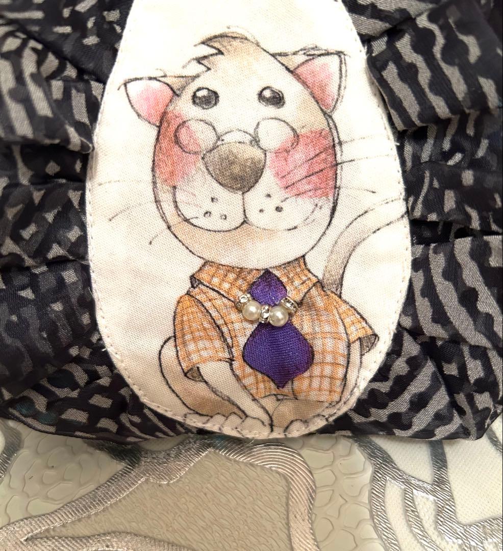 «805»◤完売◢リボンフリルポーチロラライハリス*Cats達*笑顔溢れる幸せ