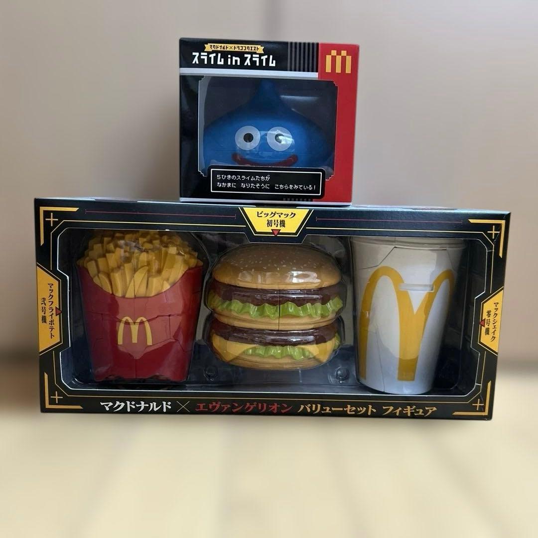マクドナルド x ドラゴンクエスト エヴァンゲリオン フィギュア 2点