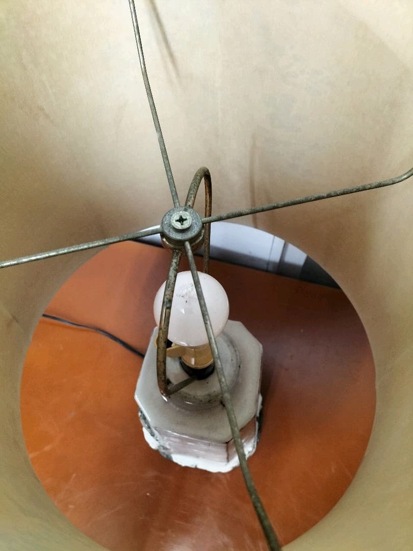 萩焼　ランプシェード　卓上ランプ