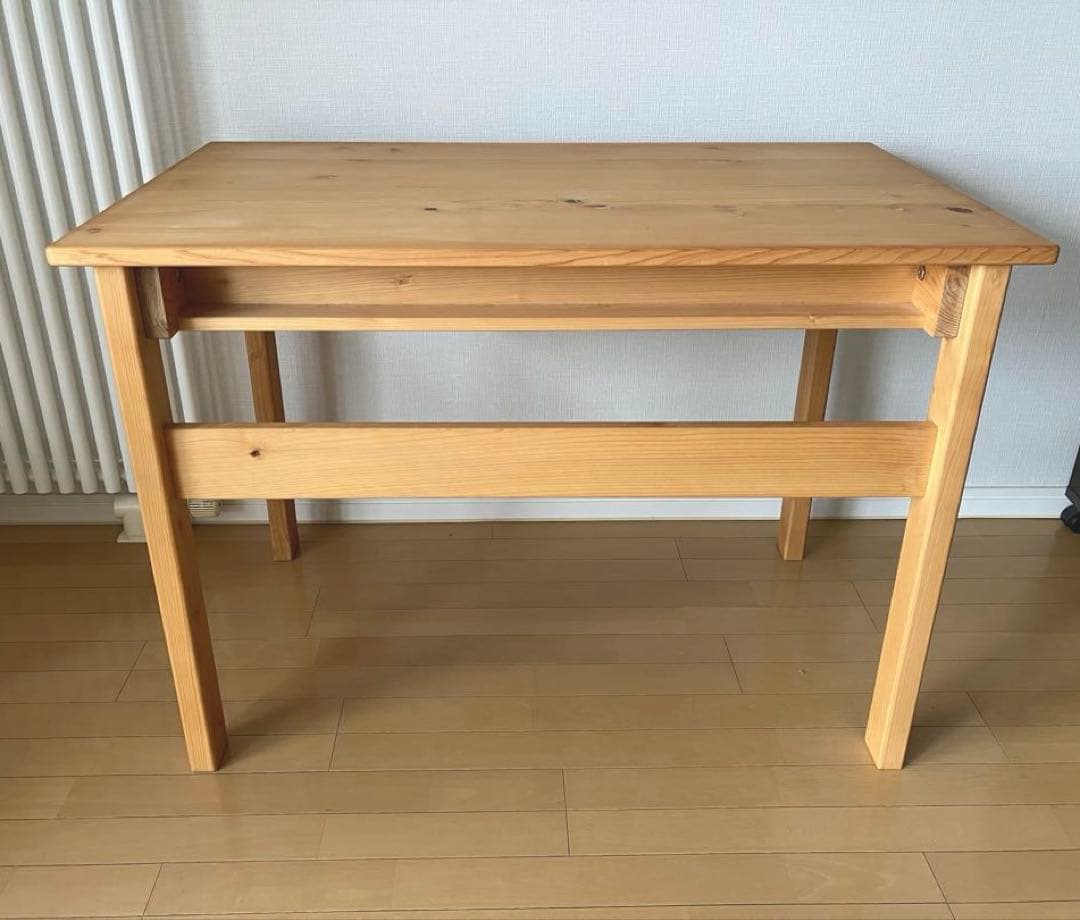 manmaruキシル　机　XYL　無垢ひのき　４本脚　Mサイズ