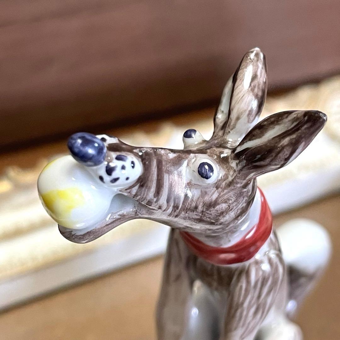 【美品】マイセン ミニ干支 犬 フィギュリン 陶器 約7cm