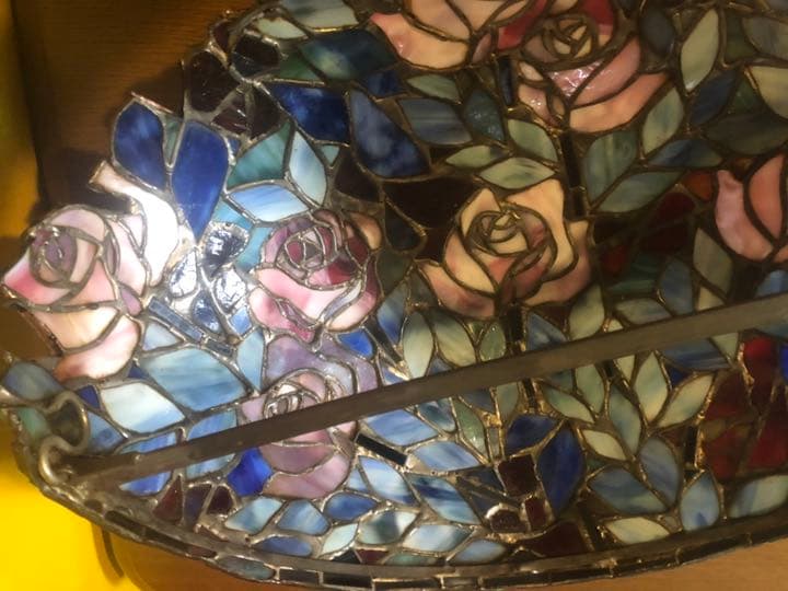ハンドメイド　ステンドグラス　壁掛け照明　ヨーロッパ　ヴィンテージ