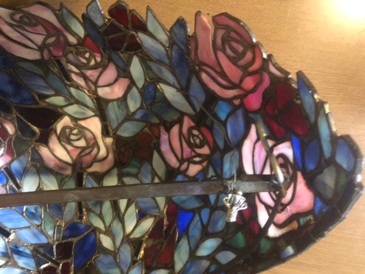 ハンドメイド　ステンドグラス　壁掛け照明　ヨーロッパ　ヴィンテージ