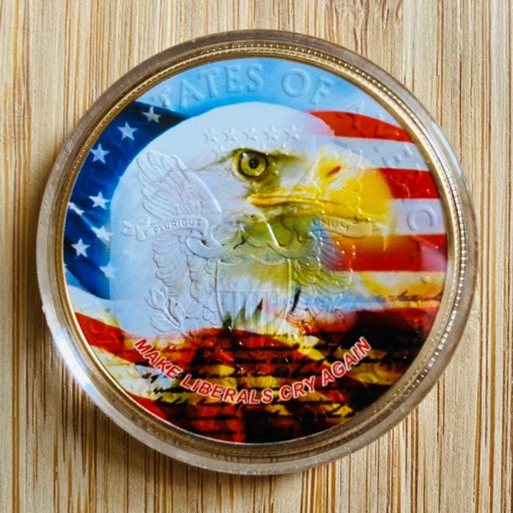 世界限定100枚】レア トランプ大統領 カラー銀貨 リベラル - メルカリ