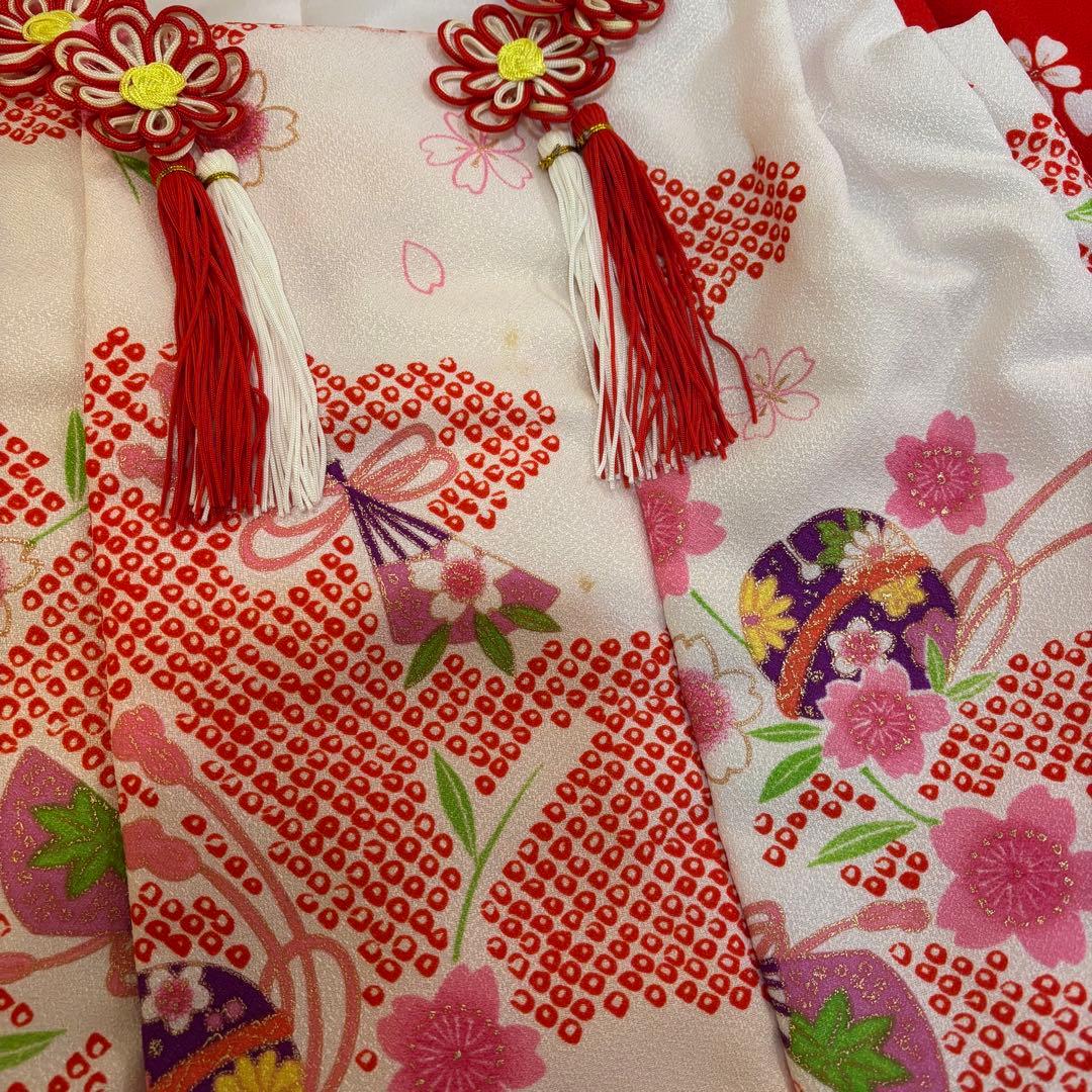 七五三 3歳 被布、ヘッドドレス、着物セット