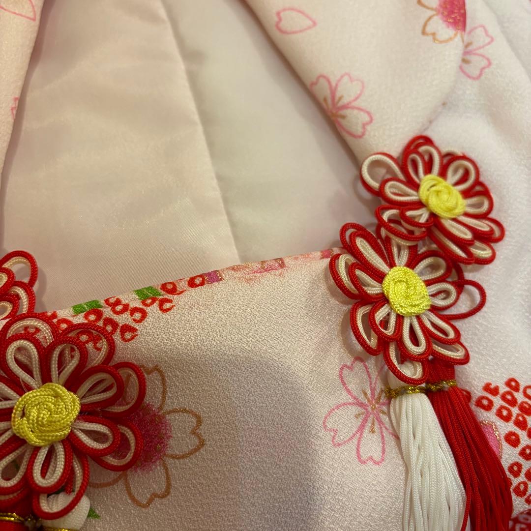 七五三 3歳 被布、ヘッドドレス、着物セット