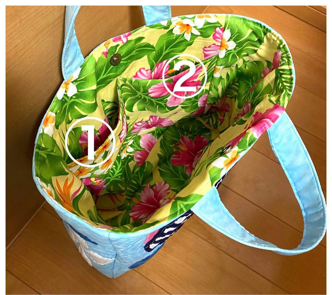 ハワイアンキルトバッグ（クジラ）