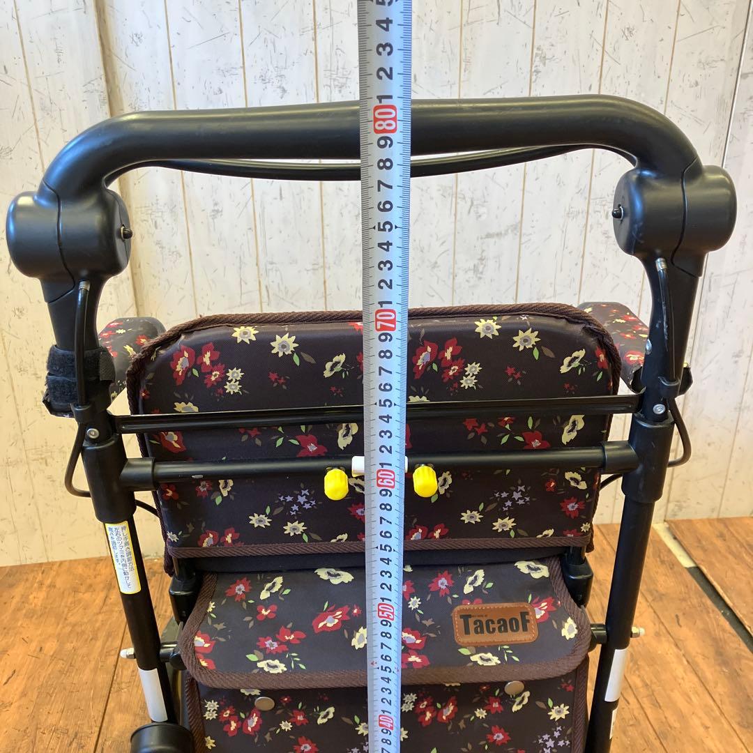 幸和 シルバーカー TacaoF 花柄 シルバーカー 座れる シニア 歩行補助