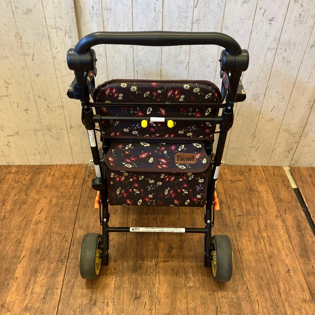 幸和 シルバーカー TacaoF 花柄 シルバーカー 座れる シニア 歩行補助