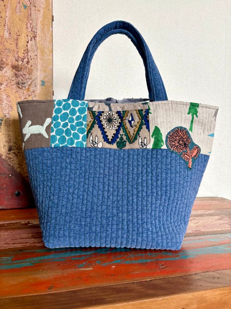 ミナペルホネン生地使用 ✳︎ ヌビトート（デニムブルー）