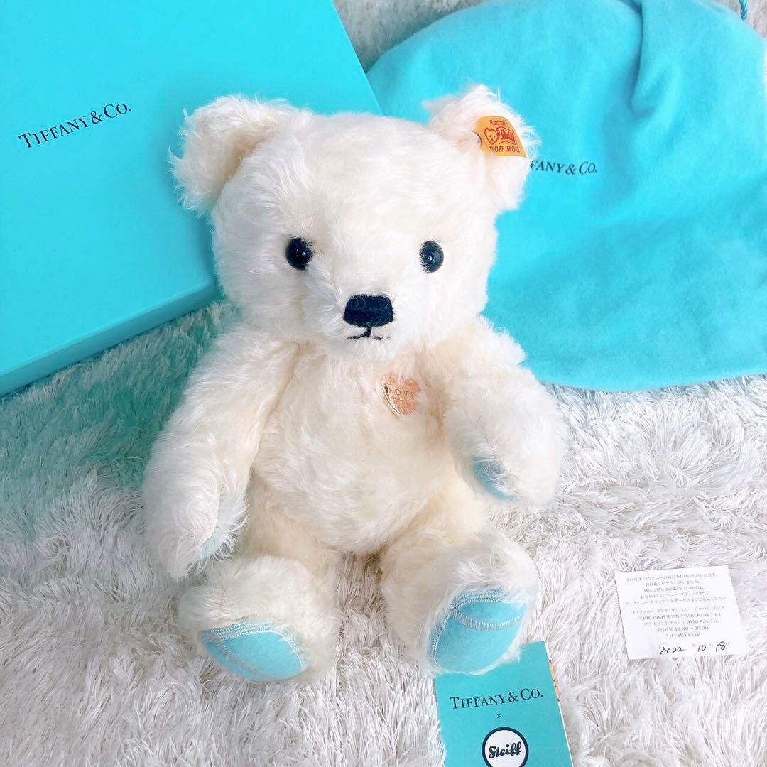未使用 ティファニー シュタイフ 白ベア テディベア クリスマス 2022