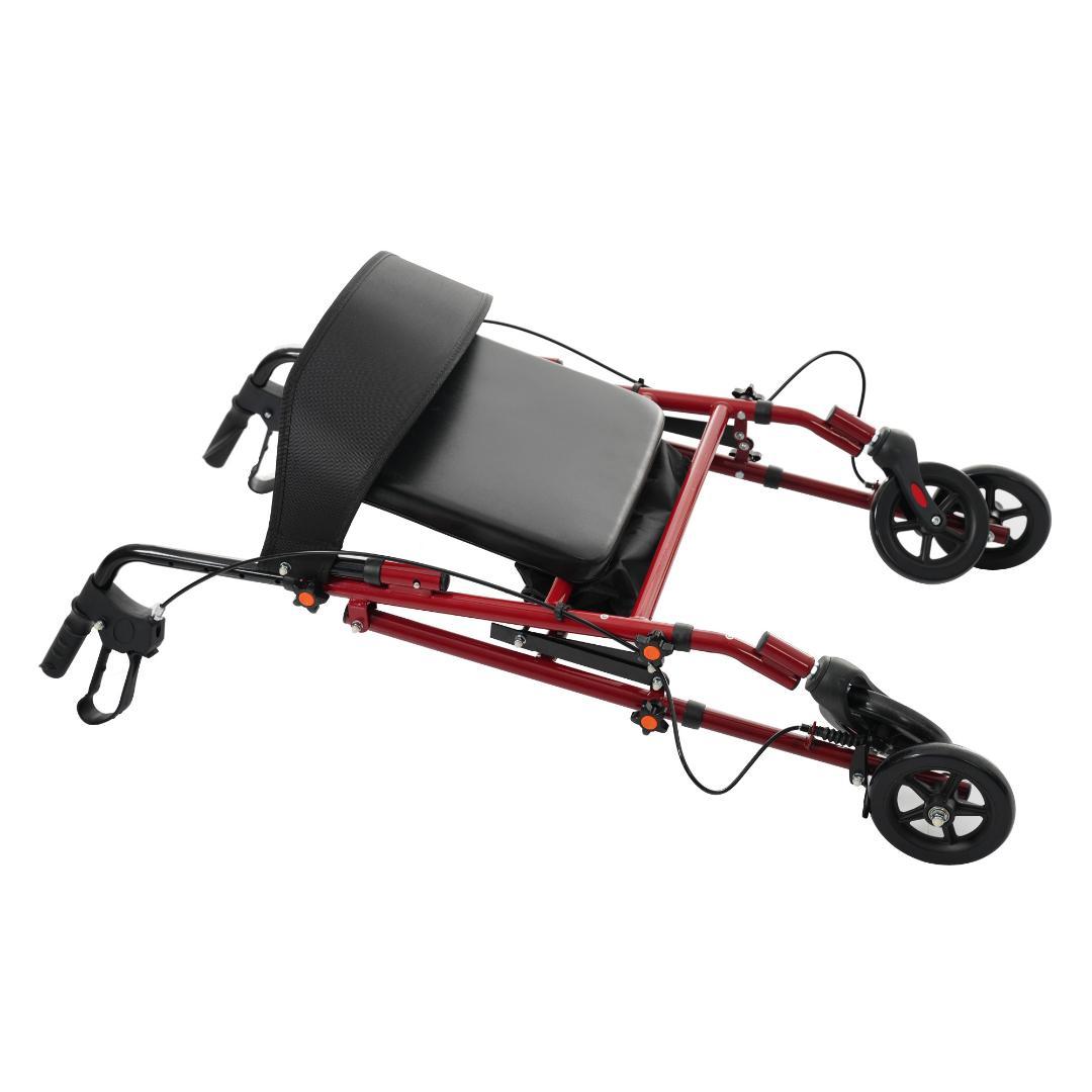 歩行器 歩行車 シルバーカー 室外用 5段階高さ調整 折りたたみ可能 座面付き