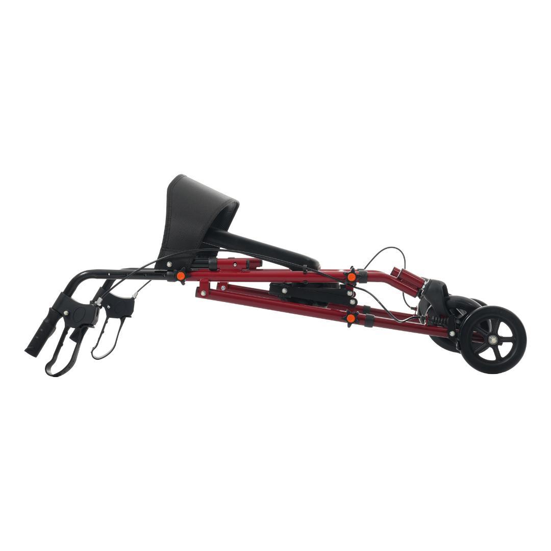 歩行器 歩行車 シルバーカー 室外用 5段階高さ調整 折りたたみ可能 座面付き