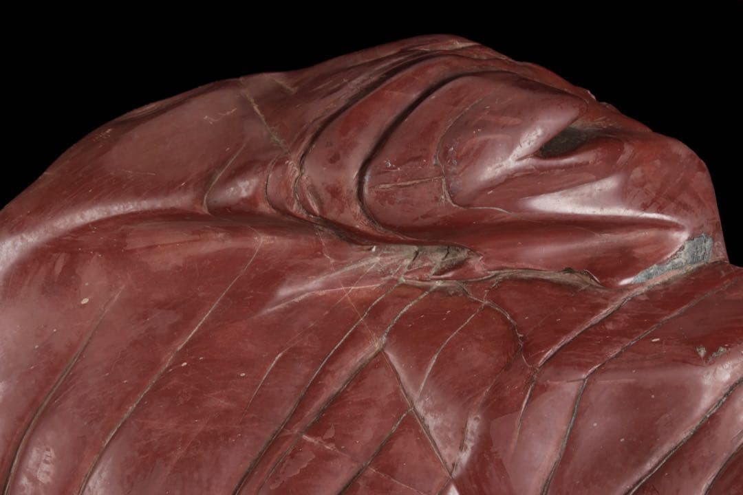 赤石 赤色天然石 レバー鑑賞石 水石 原石 鑑賞石 飾石 美石 台座付