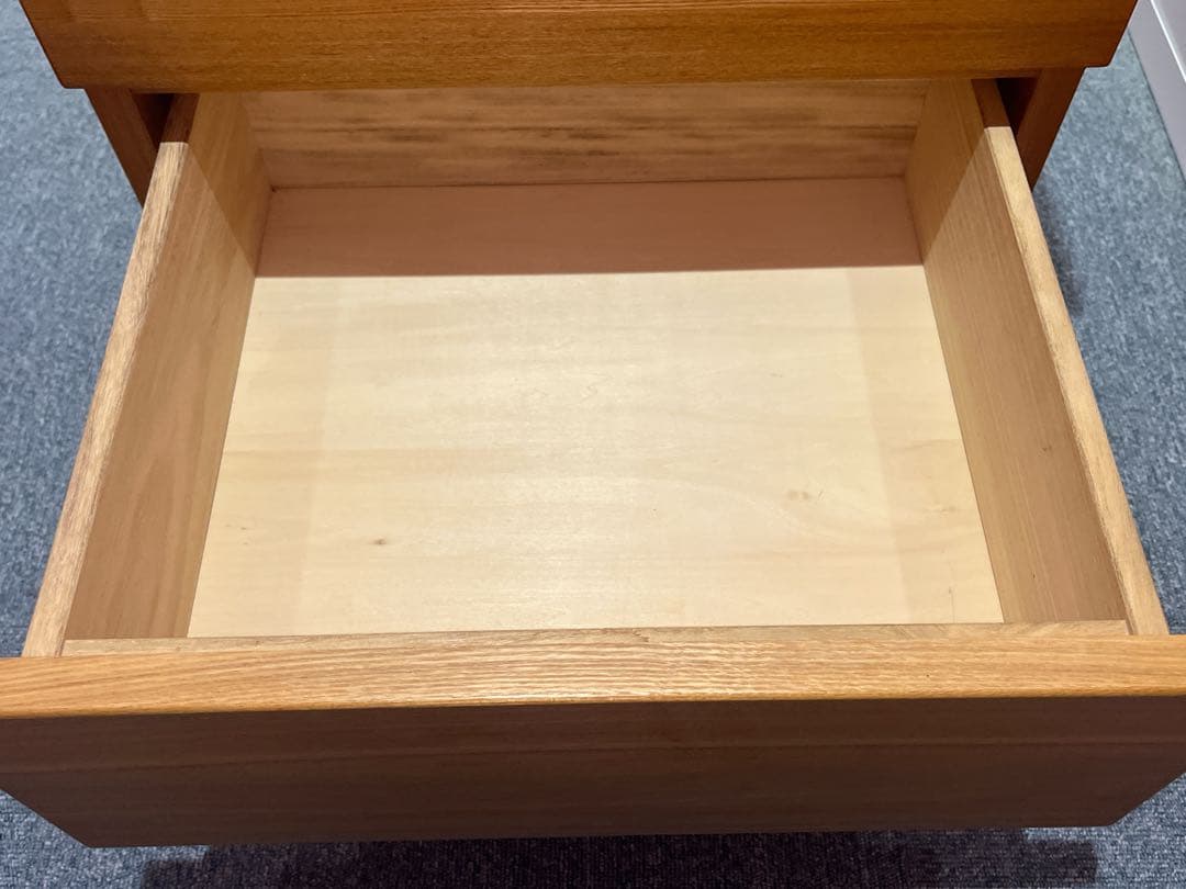 美品　無印良品 タモ材　3段チェスト キャビネット　廃盤　シンプル モダン 北欧