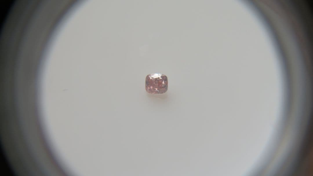 ソ付き天然 ピンクダイヤモンド F.I P VS1 ルース 0.047ct 蛍光