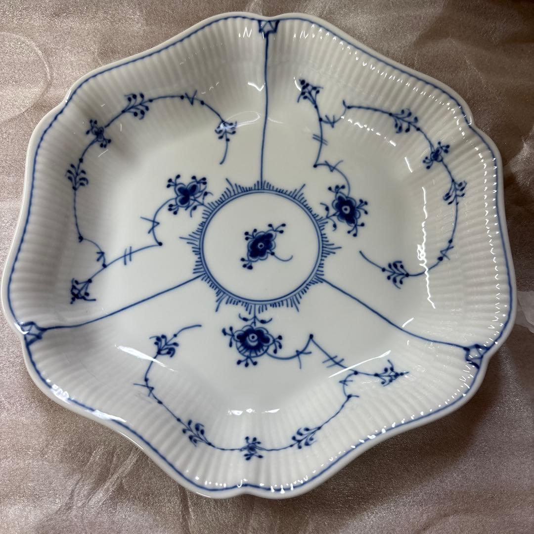 ロイヤルコペンハーゲン ブルーフルーテッド プレイン 2枚セット