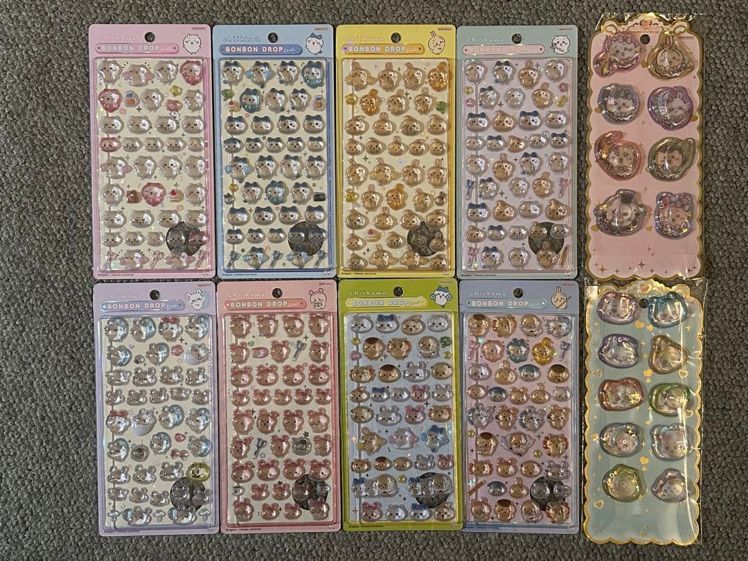 ちいかわ　ボンボンドロップシール&ウォーターシール 10枚コンプリートセット