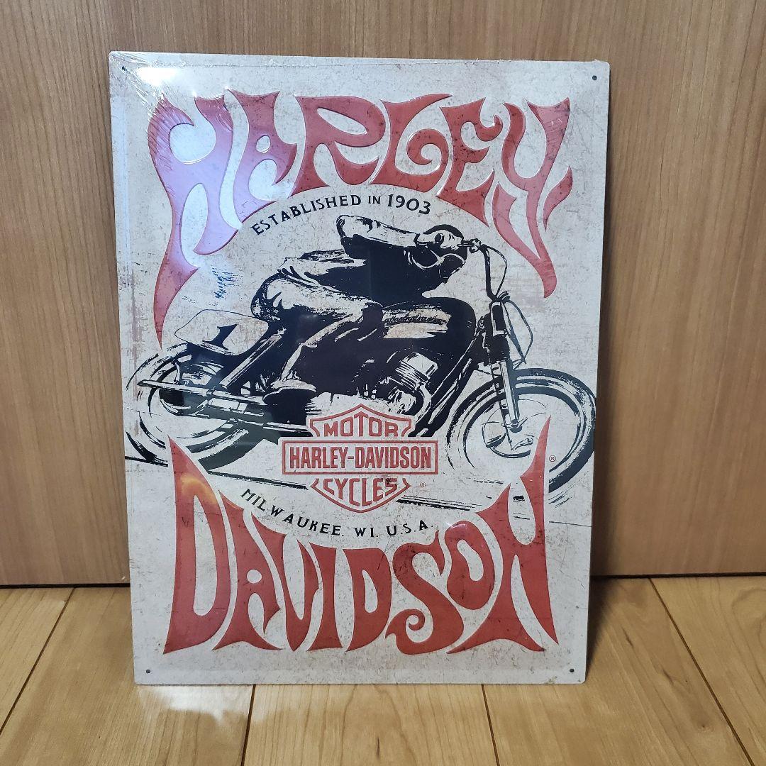 ハーレーダビッドソン　ブリキ看板