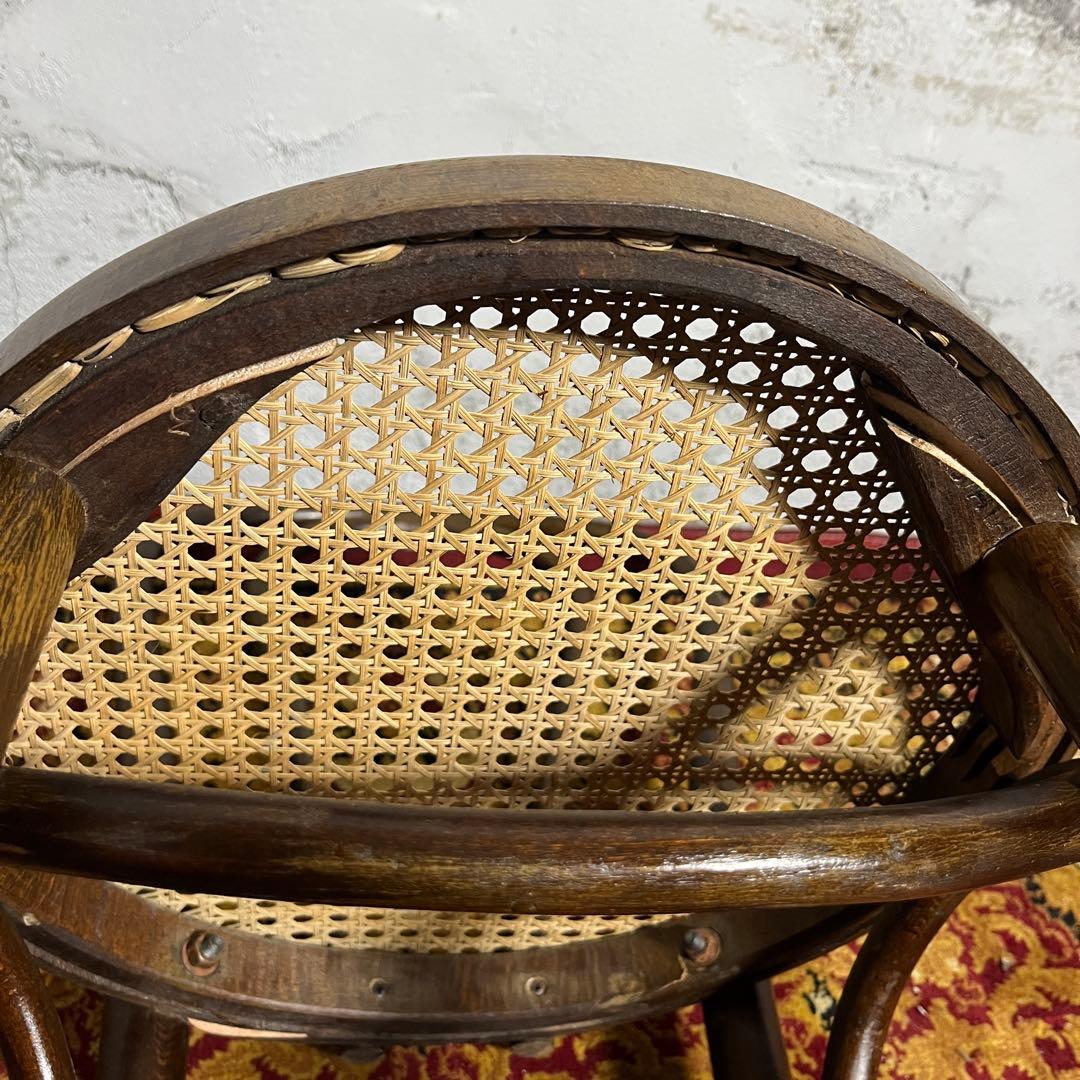 マルニ木工 ベントウッドチェア ラタン座面 昭和レトロ 曲木椅子③