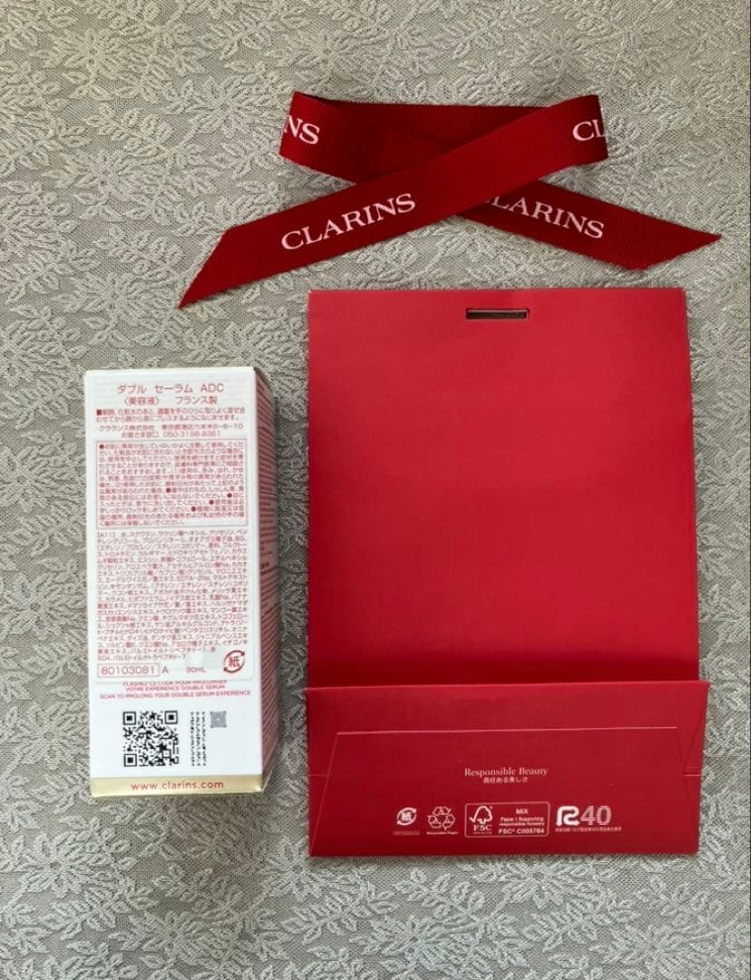 未開封　CLARINS ダブルセーラム ADC 30mL・ギフトバッグ付き