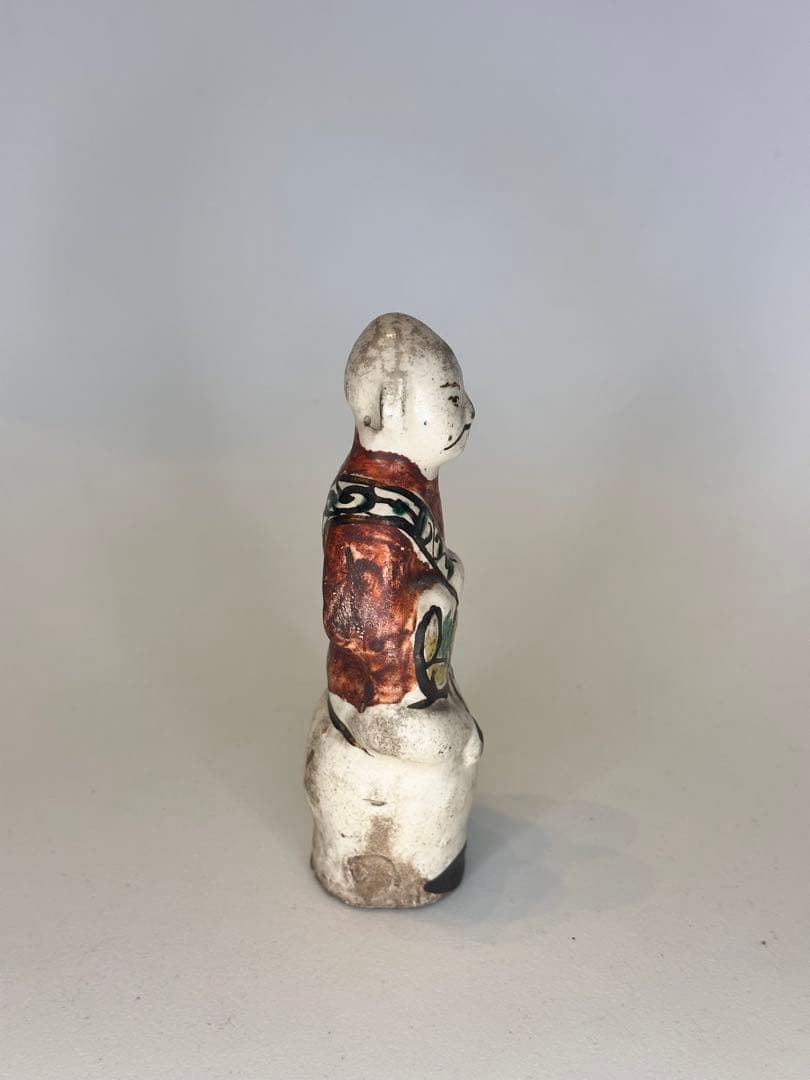 中国 磁州窯 彩絵 人物文 置物 骨董品 コレクション 時代物