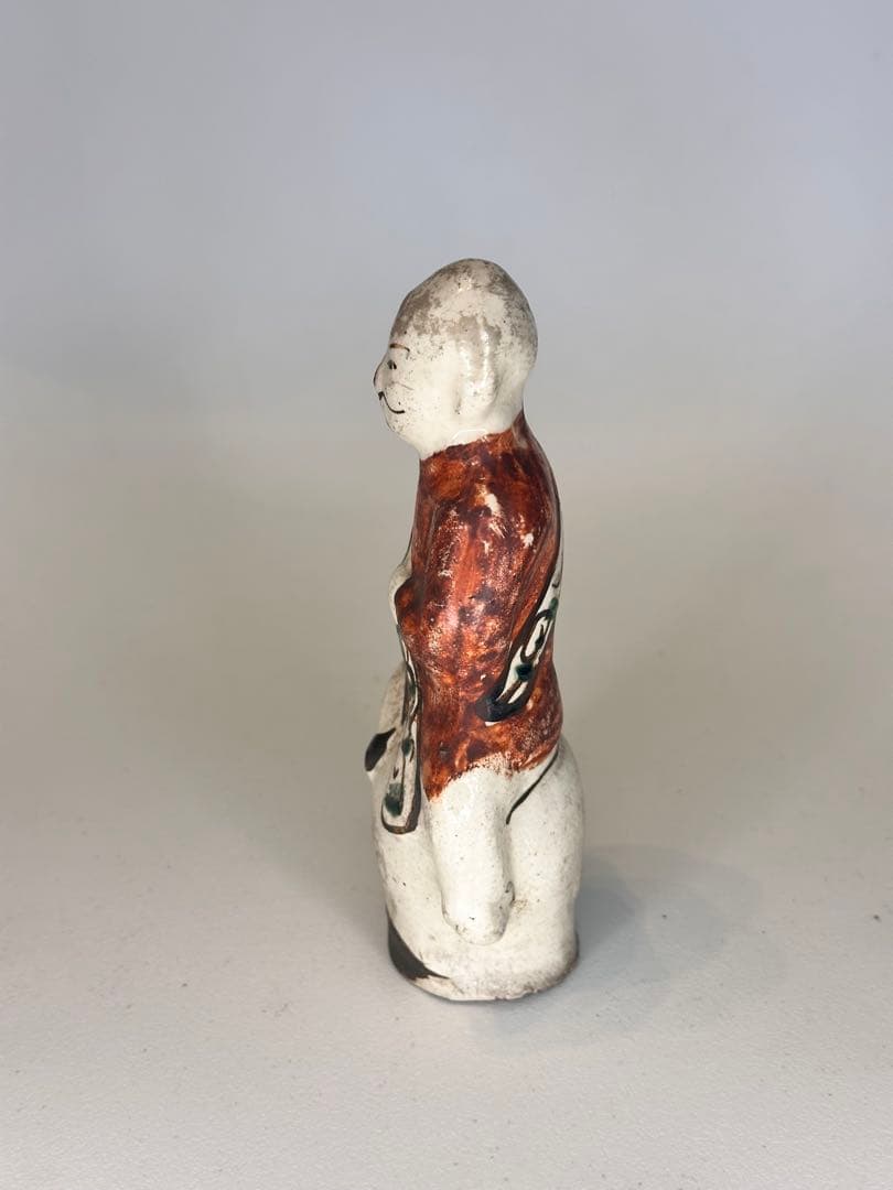 中国 磁州窯 彩絵 人物文 置物 骨董品 コレクション 時代物