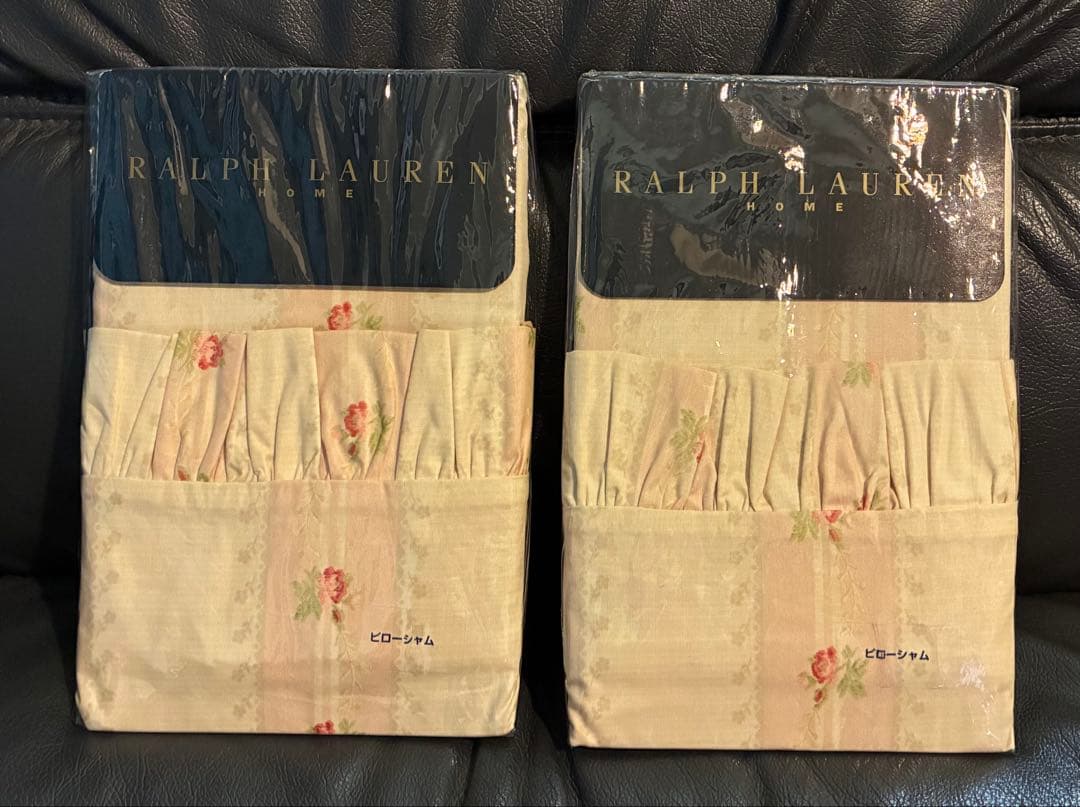★ 新品 ★ Ralph Lauren シーツ & 枕シャム リボンストライプF