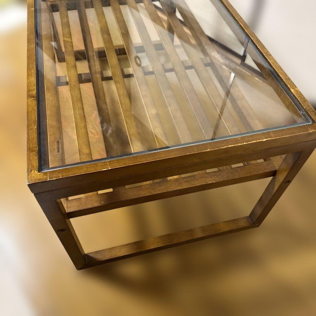 2*5様 B-COMPANYガラス天板 木製センターテーブル