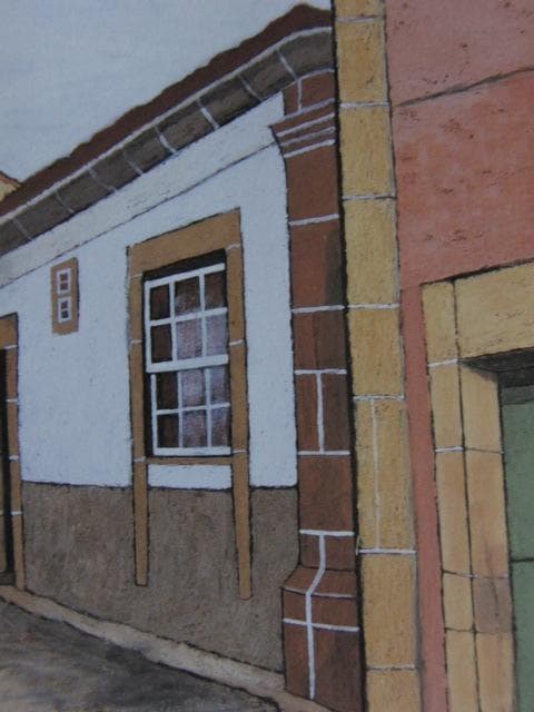 岩壁冨士夫、【古城への道ベイラ】、希少な額装用画集より