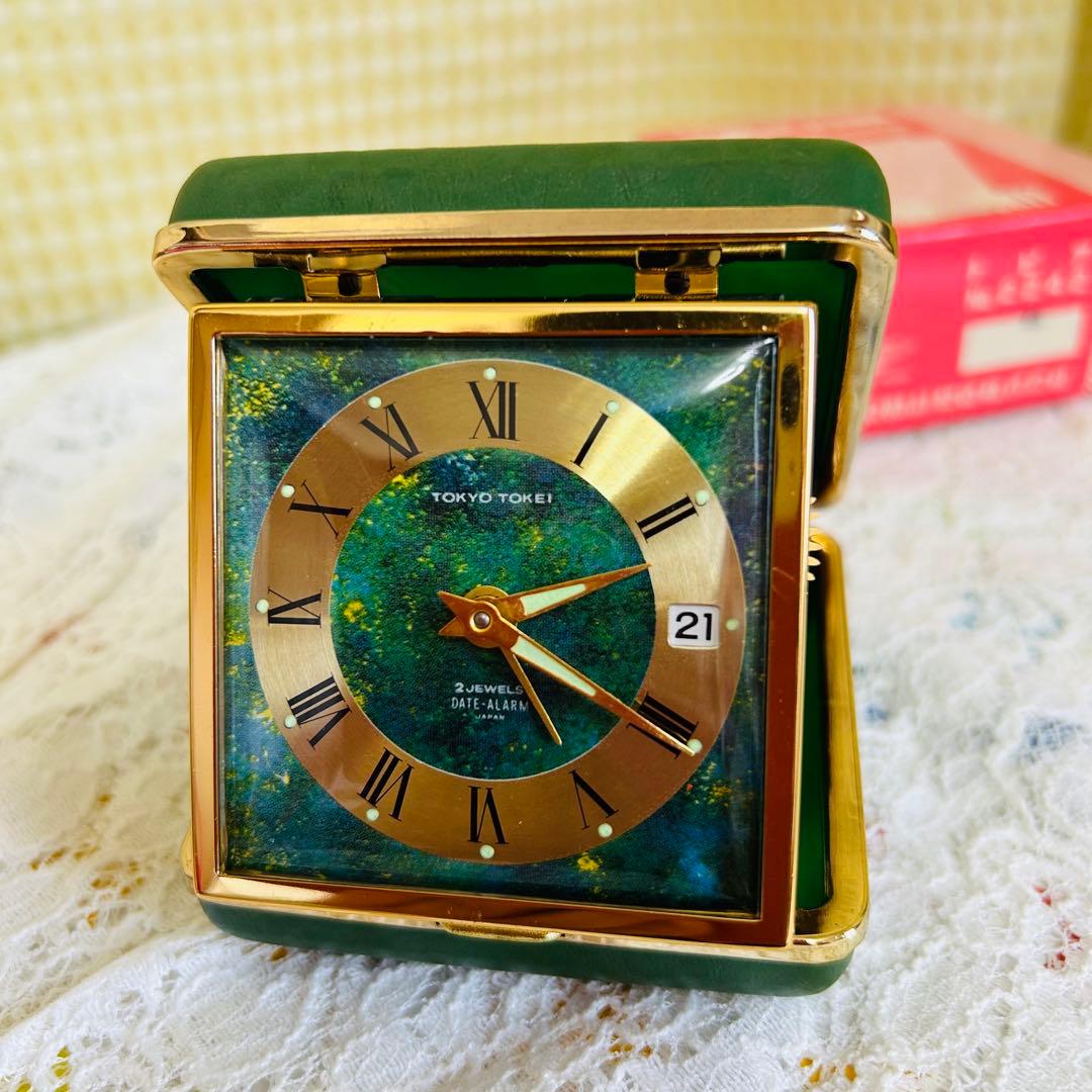 未使用】東京時計 レトロ時計 希少コレクション級 ゼンマイ式