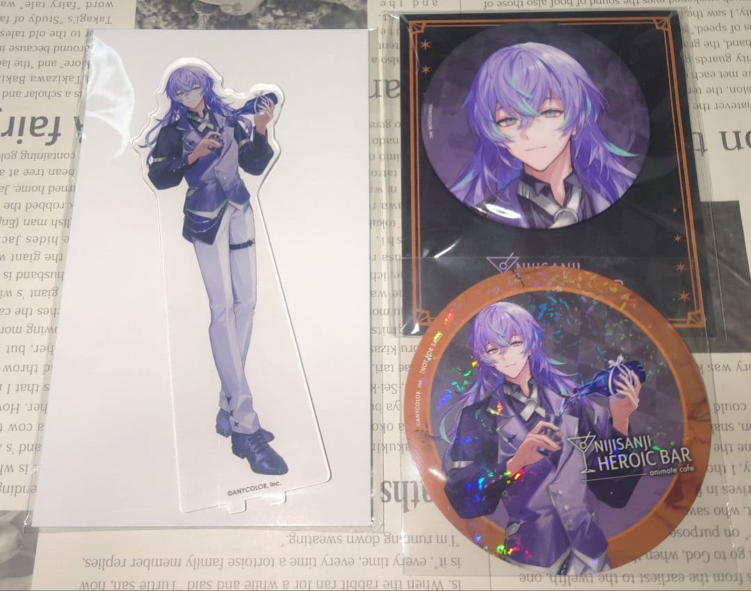 星導ショウ アニメイトカフェ アクスタ 缶バッジ コースター 3点セット