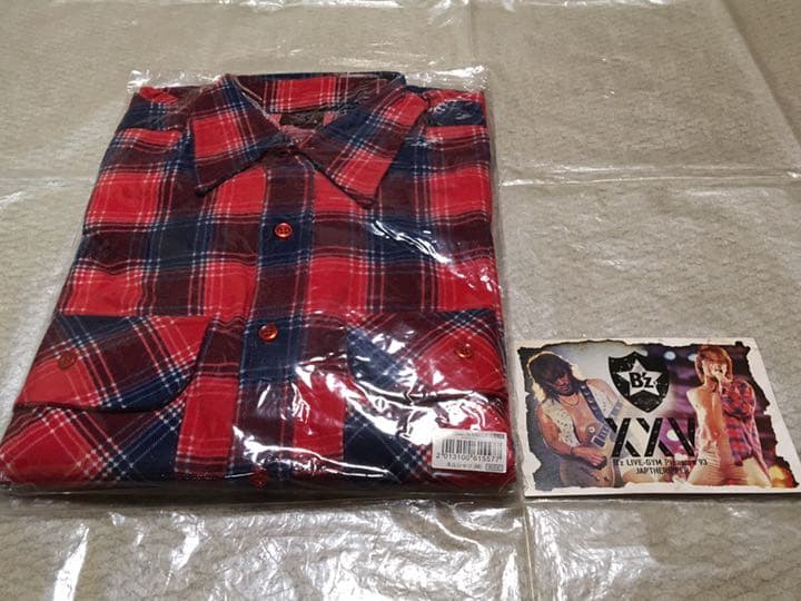 新品 特典付き B'z 稲葉浩志 着用 復刻チェックネルシャツ XXV 25周年