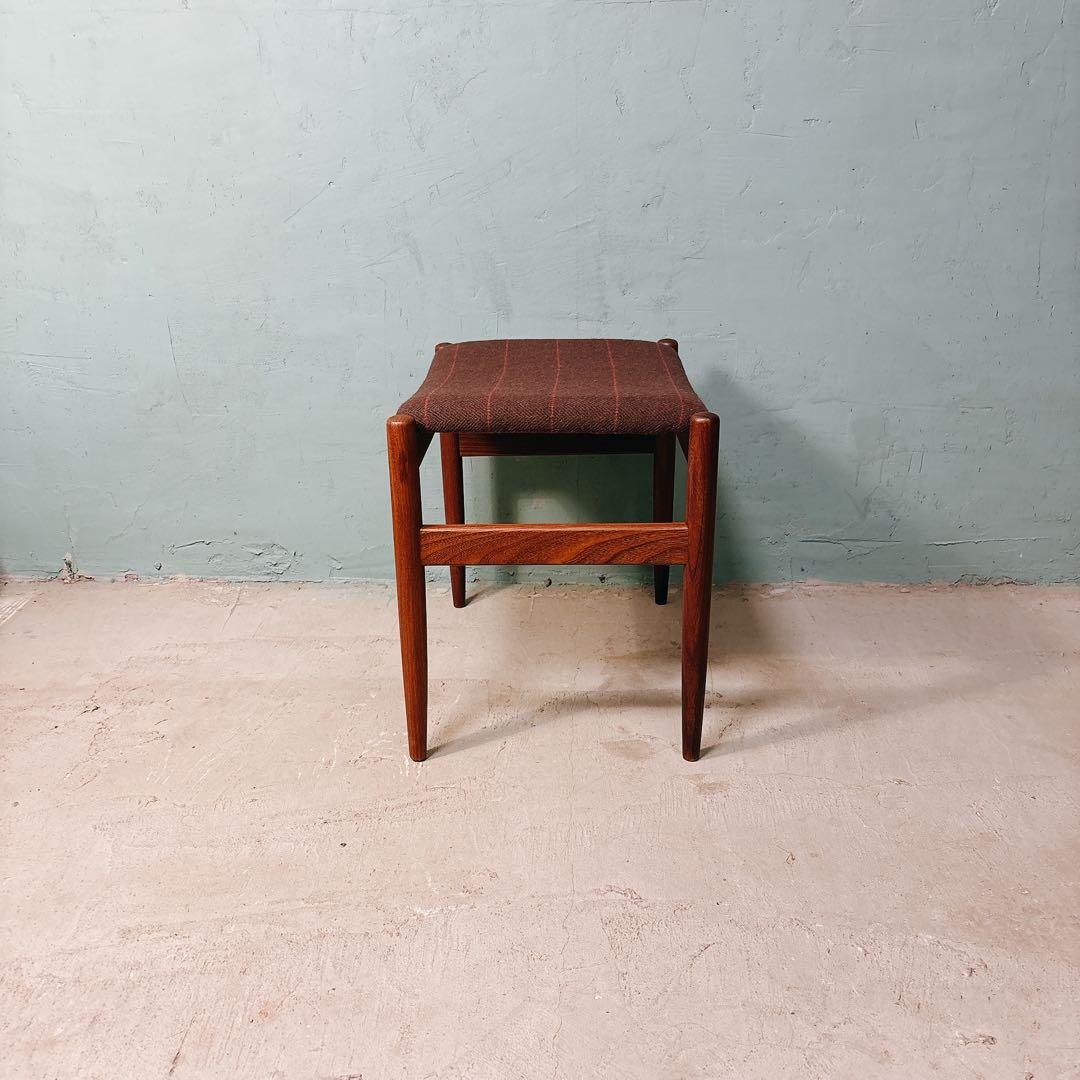 デンマーク　チーク材　スツール　北欧家具　北欧ビンテージ