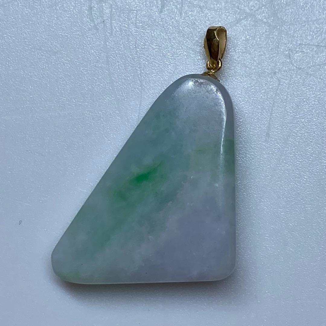 K18刻印 本翡翠 ネックレストップ 7.5g 東キ7-0911ア㉞