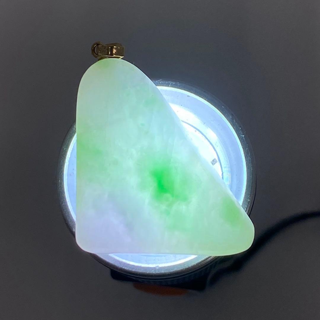 K18刻印 本翡翠 ネックレストップ 7.5g 東キ7-0911ア㉞