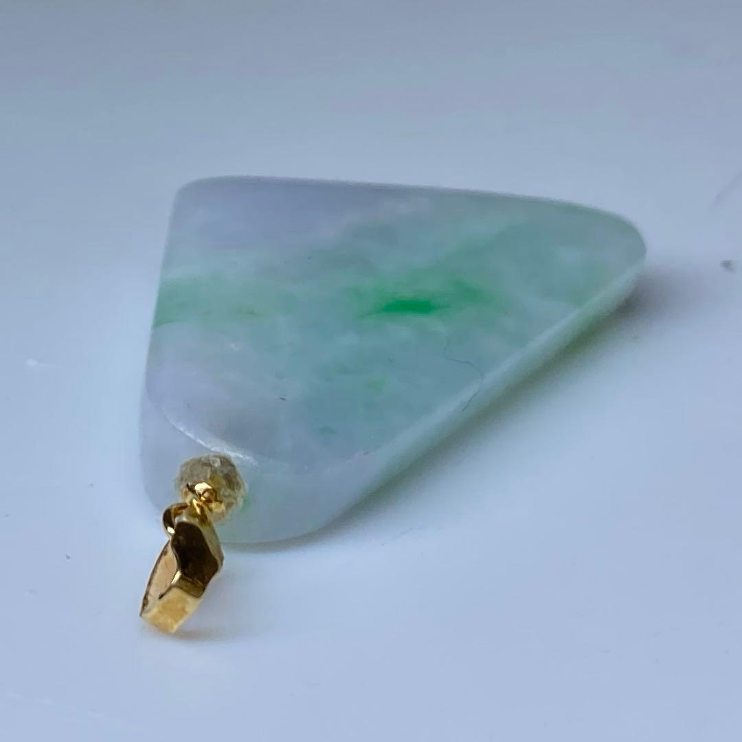 K18刻印 本翡翠 ネックレストップ 7.5g 東キ7-0911ア㉞