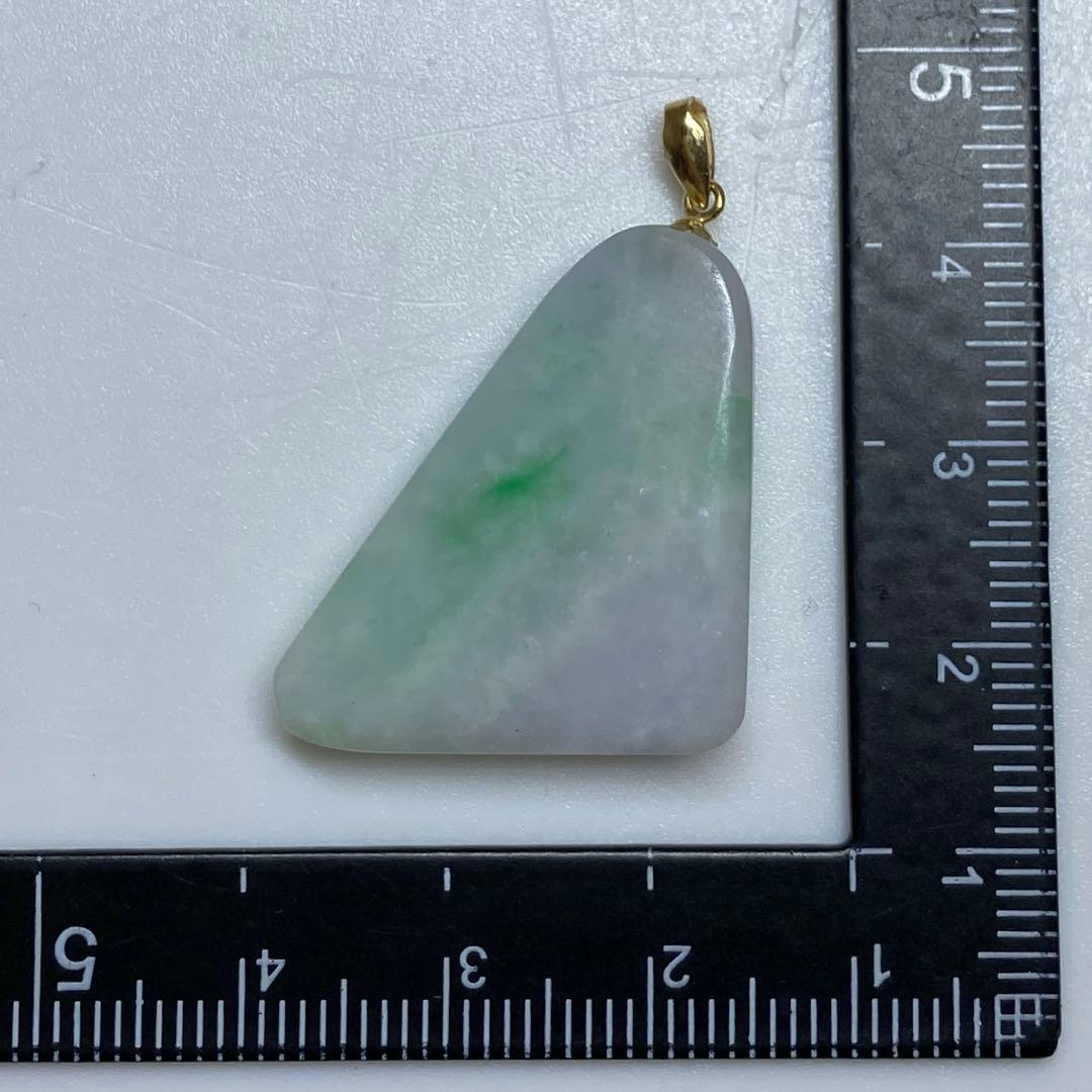 K18刻印 本翡翠 ネックレストップ 7.5g 東キ7-0911ア㉞