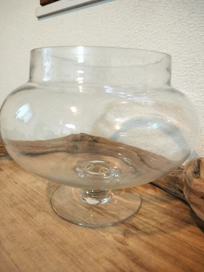 未使用☆ビンテージ昭和レトロ☆海外のお洒落な足つきキャニスター　大きめです。