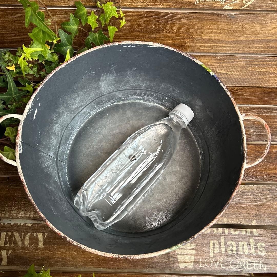 おみつさまご購入取手付き丸型プランター たまごを抱いたうさぎさん紫陽花とビオラ