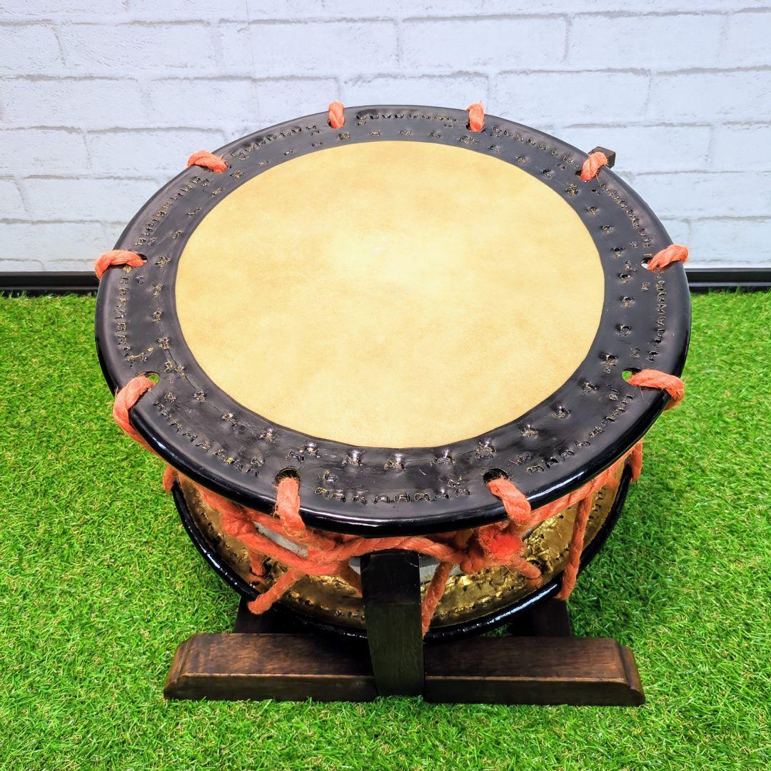 【良品】和太鼓 締太鼓 スタンド　バチ付 和楽器　伝統芸能