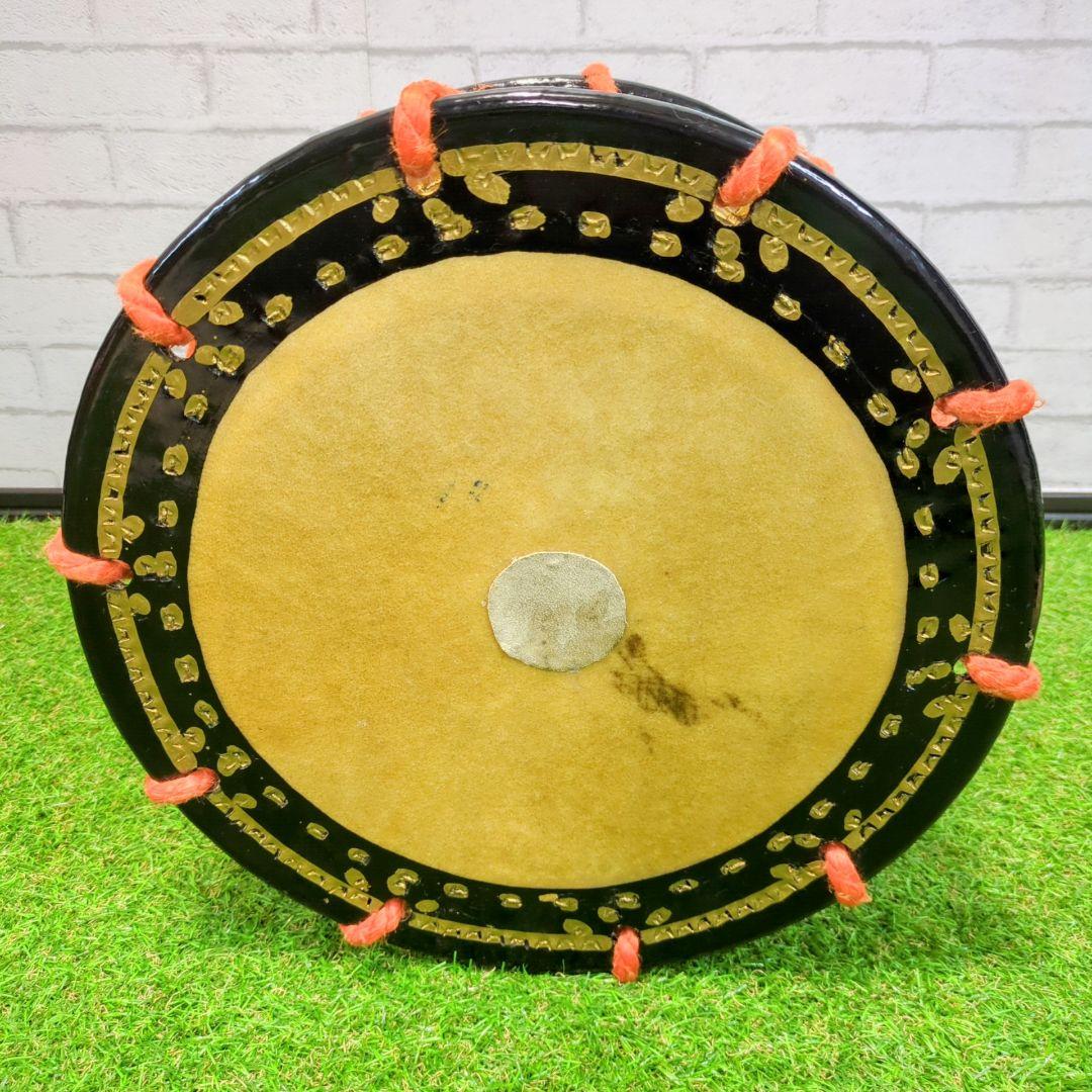 【良品】和太鼓 締太鼓 スタンド　バチ付 和楽器　伝統芸能