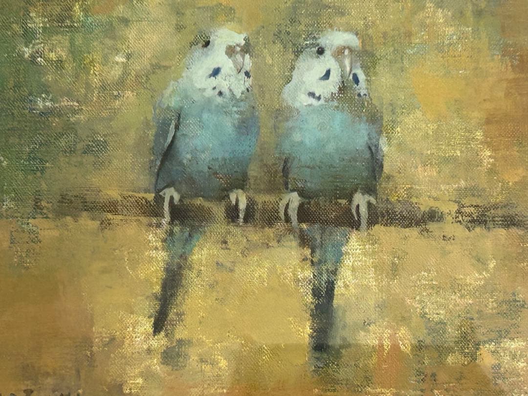 五百住乙人 インコ 油絵 F3号 - メルカリ