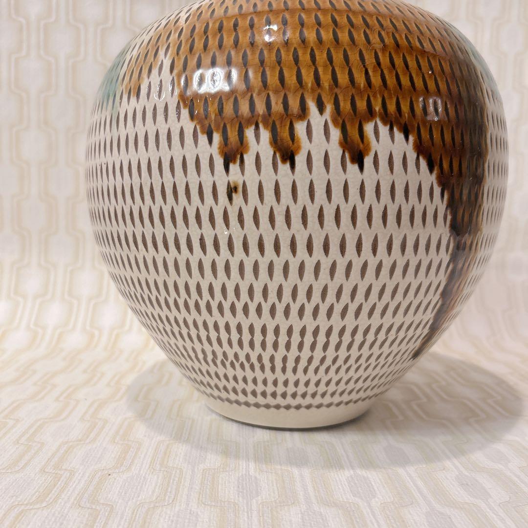 美品 セット 小石原焼き 大皿 美品 飾り台付き 壺 花瓶