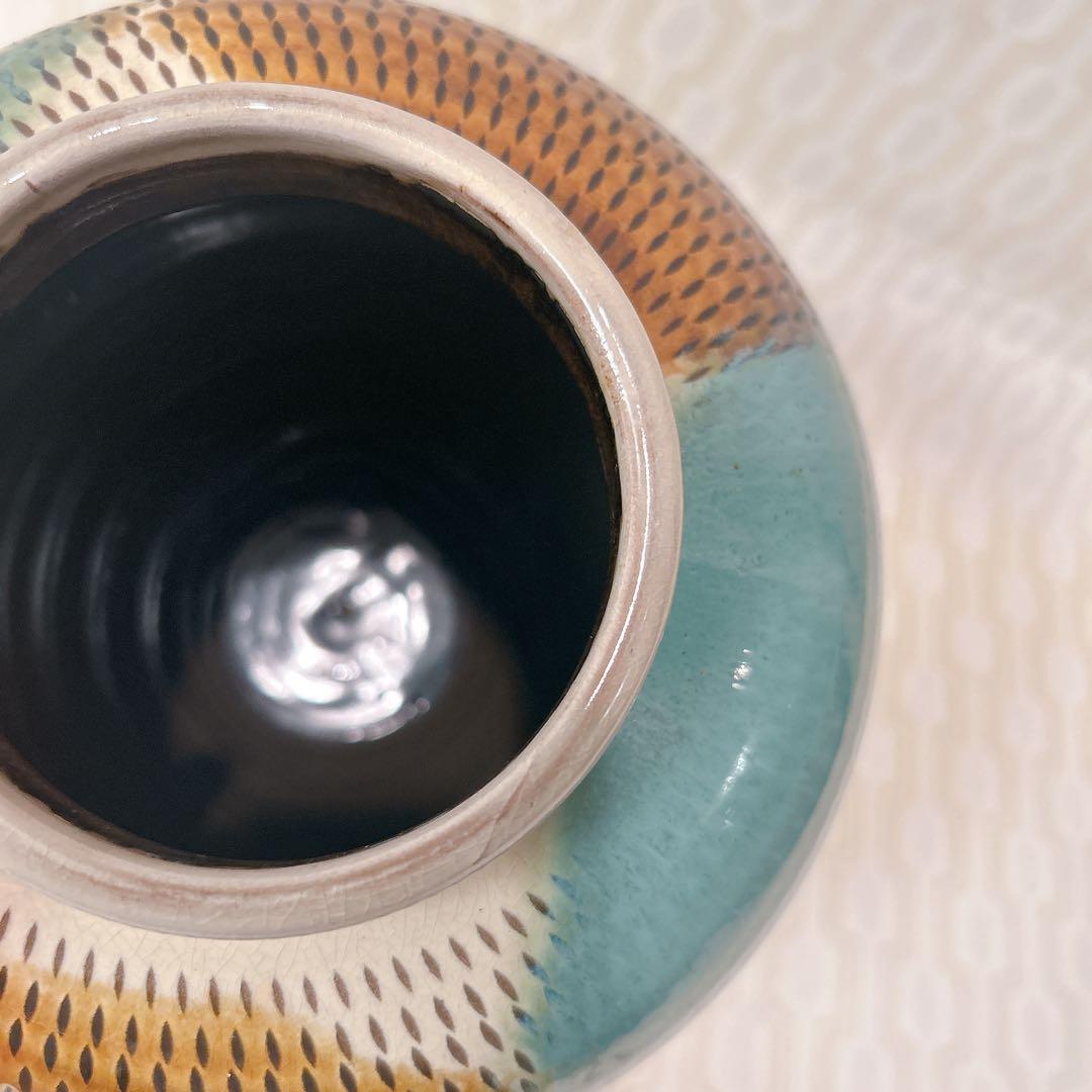 美品 セット 小石原焼き 大皿 美品 飾り台付き 壺 花瓶