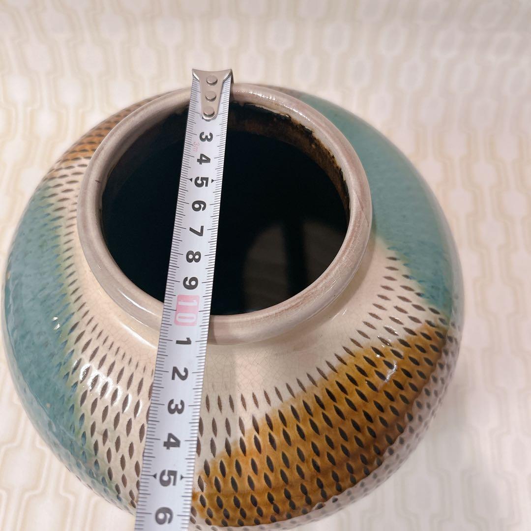 美品 セット 小石原焼き 大皿 美品 飾り台付き 壺 花瓶