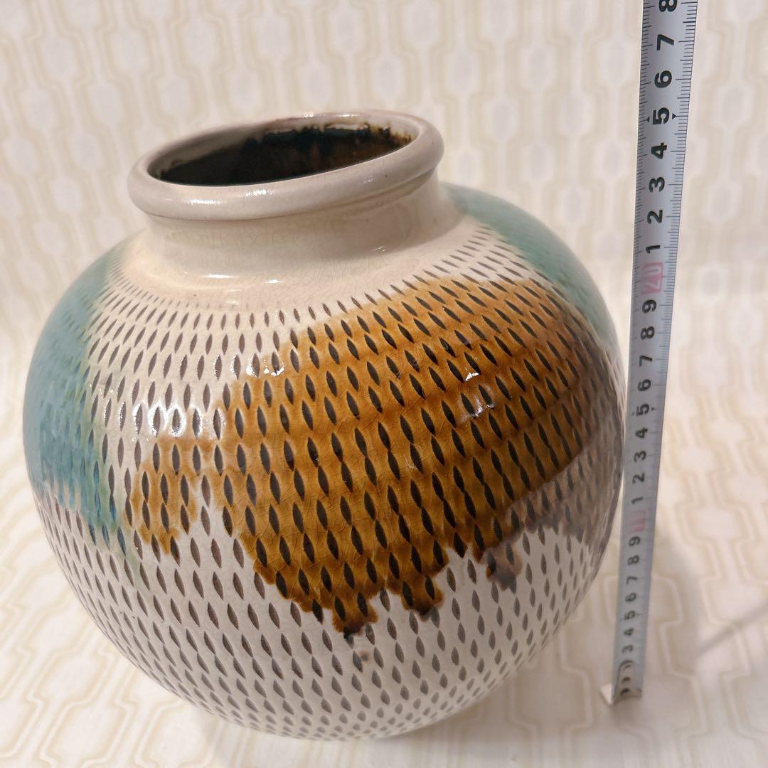 美品 セット 小石原焼き 大皿 美品 飾り台付き 壺 花瓶