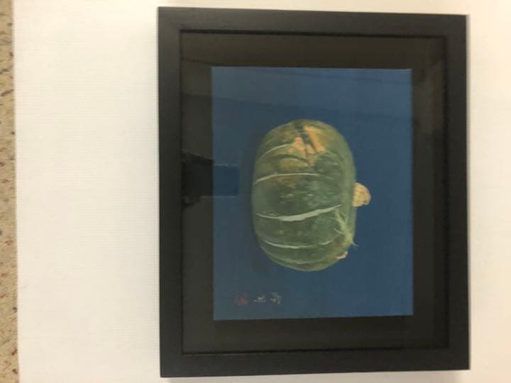 ハロウィンの季節❗️日本美術院院友　宮野孝司　肉筆日本画「栗坊」￼(かぼちゃ)￼