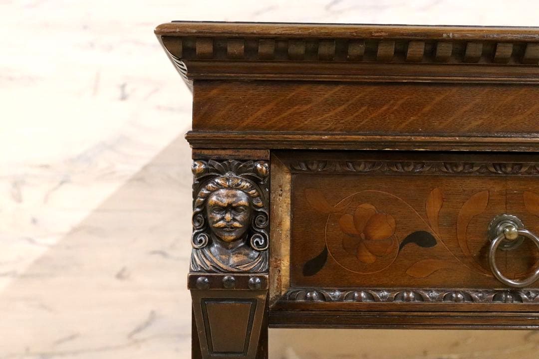 GMGN494○英国 イギリス 西洋 アンティーク コンソールテーブル 作業台